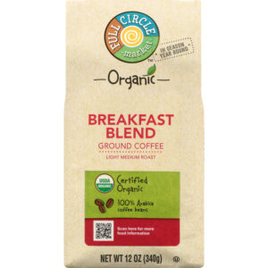 Full Circle Market Organic Ground Light Medium Roast Breakfast Blend Coffee 12 oz