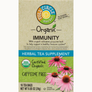 Full Circle Market Organic Tea Bags Immunity Herbal Tea Supplement 16 ea