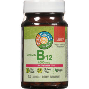 Full Circle Market 1000 mcg Vitamin B12 Raspberry Flavor Lozenges 100 Lozenges