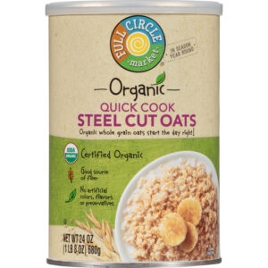 Full Circle Market Organic Quick Cook Steel Cut Oats 24 oz