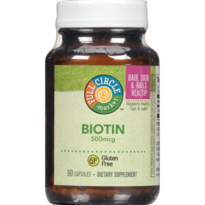 Biotin 500 Mcg Supports Healthy Hair & Nails Dietary Supplement Capsules