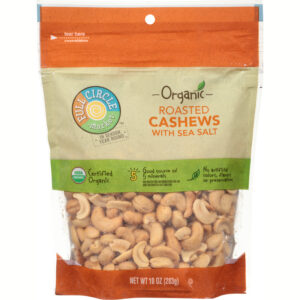 Full Circle Market Organic Roasted Cashews with Sea Salt 10 oz