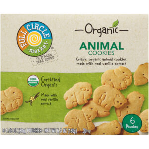 Crispy  Organic Animal Cookies Made With Real Vanilla Extract
