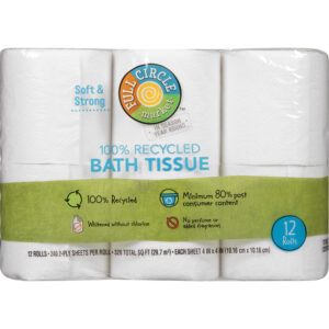 Full Circle Market 100% Recycled 2-Ply Bath Tissue 12 ea