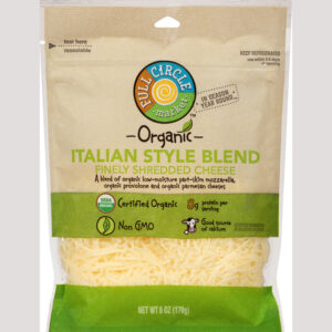 Full Circle Market Organic Finely Italian Style Blend Shredded Cheese 6 oz Bag