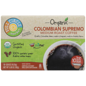 Medium Roast Colombian Supremo 100% Arabica Coffee Single Serve Pods