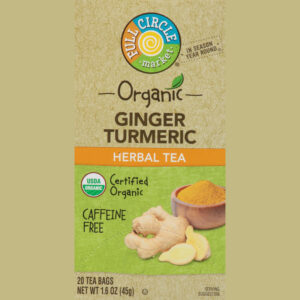Full Circle Market Organic Caffeine Free Ginger Turmeric Herbal Tea Bags 20 ea