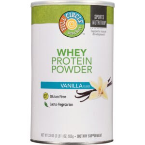 Full Circle Market Vanilla Flavor Whey Protein Powder 33 oz