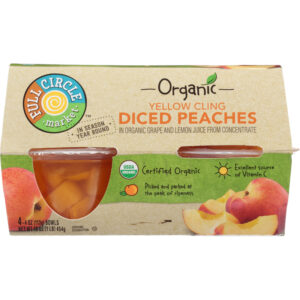 Full Circle Market Organic Yellow Cling Diced Peaches 4 ea