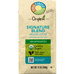 Full Circle Market Organic Ground Decaffeinated Medium/Medium Dark Roast Signature Blend Coffee 12 oz
