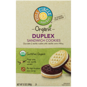 Chocolate & Vanilla Duplex Sandwich Cookies With Vanilla Creme Filling