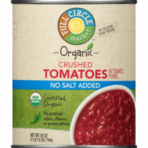 Full Circle Market Organic Crushed Tomatoes in Tomato Puree  No Salt Added 28 oz