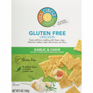 Full Circle Market Gluten Free Garlic & Chive Crackers 5 oz