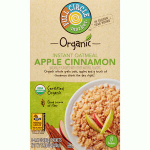 Full Circle Market Organic Apple Cinnamon Instant Oatmeal 8 ea