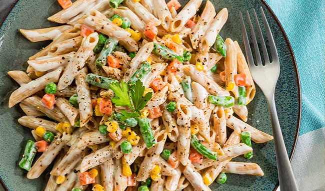 One-Pot Whole Wheat Veggie Alfredo