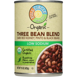 Full Circle Market Organic Low Sodium Three Bean Blend 15 oz