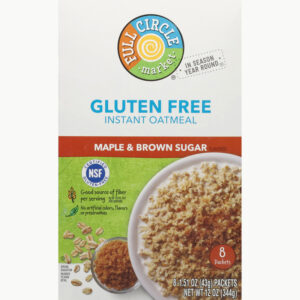 Full Circle Market Gluten Free Maple & Brown Sugar Instant Oatmeal 8 ea