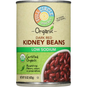 Full Circle Market Organic Low Sodium Dark Red Kidney Beans 15 oz