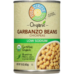 Full Circle Market Organic Low Sodium Chickpeas Garbanzo Beans 15 oz