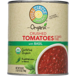 Full Circle Market Organic Crushed with Basil Tomatoes in Tomato Puree 28 oz