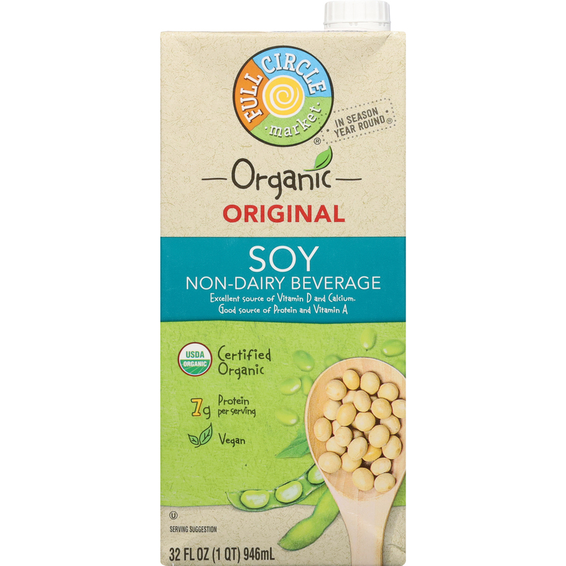 Soy Milk Full Circle Market Organic Soy Original Non-Dairy Beverage 32 fl