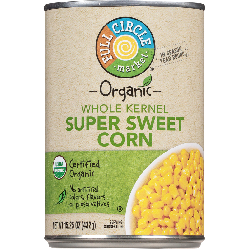 Full Circle Market Organic Whole Kernel Super Sweet Corn 15.25 oz