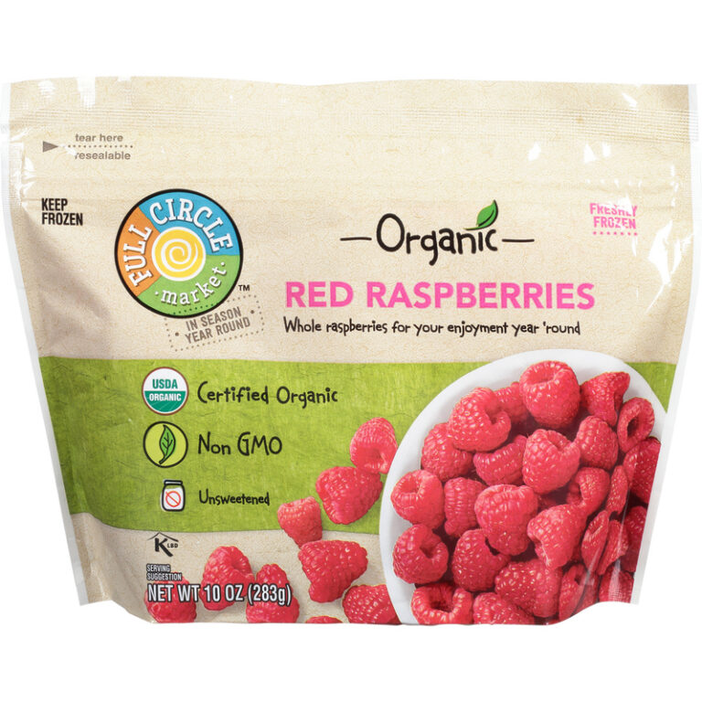 Full Circle Market Organic Unsweetened Red Raspberries 10 oz