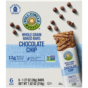 Full Circle Market Whole Grain Baked Chocolate Chip Bars 6 – 1.27 oz Bars