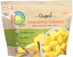 Full Circle Market Organic Unsweetened Pineapple Chunks 10 oz